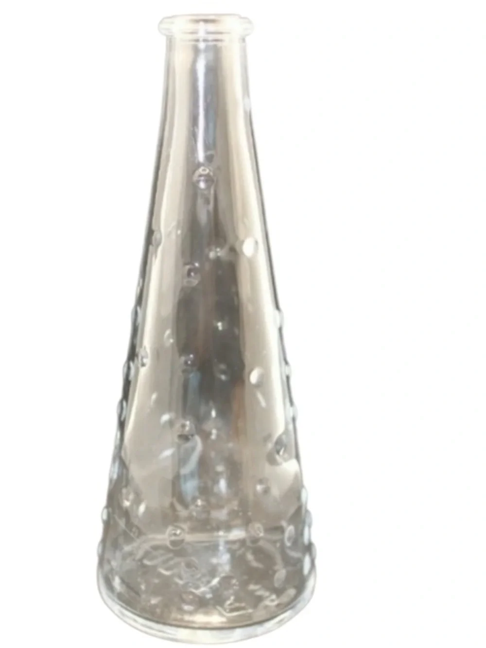 Ikea Emma Dafnas Clear Glass Vase Hobnail Pattern Poland 16795 7.25